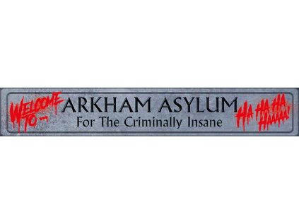 CEDULE|MALBA NA DŘEVĚ 80 x 13 cm  THE JOKER|WELCOME TO ARKHAM ASYLUM