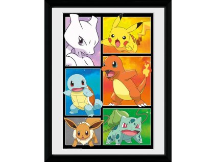 PLAKÁT V RÁMU 30 x 40 cm  POKÉMON|COMIC PANELS