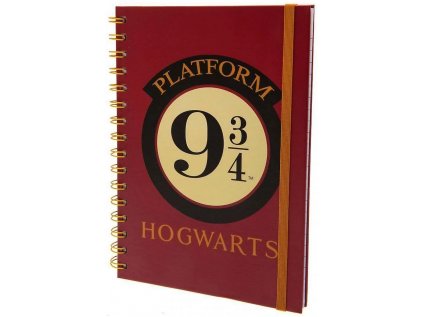 BLOK|ZÁPISNÍK A5|KROUŽKOVÁ VAZBA  WIRO|HARRY POTTER|PLATFORM 9 3/4