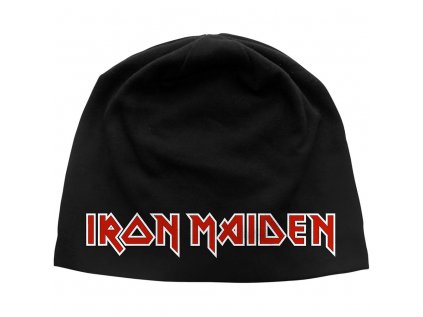 ČEPICE ZIMNÍ|IRON MAIDEN  LOGO RED|ČERNÁ|UNIVERSÁLNÍ