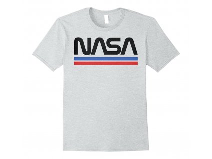 TRIČKO PÁNSKÉ|NASA  RED BLUE STRIPES|BÍLÉ|VELIKOST (XL)