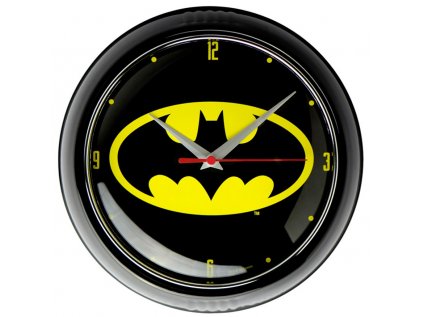 HODINY NÁSTĚNNÉ|DC COMICS|BATMAN  BATMAN LOGO|PRŮMĚR 24 cm