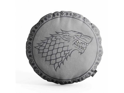 POLŠTÁŘ|GAME OF THRONES  41 x 41 cm|STARK LOGO|ŠEDÝ