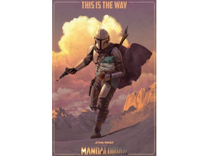 PLAKÁT 61 x 91,5 cm|THE MANDALORIAN  ON THE RUN