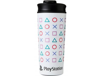 HRNEK CESTOVNÍ NEREZ S VÍČKEM  425 ml|PLAYSTATION|SHAPES LOGO