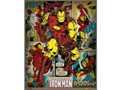 PLAKÁT 40 x 50 cm  MARVEL|IRON MAN RETRO