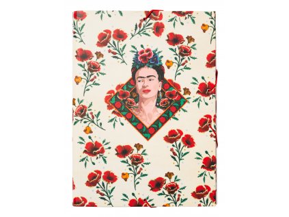 SLOŽKA A4|FRIDA KAHLO  FLORES|3 KLOPY|26 x 34 x 2 cm