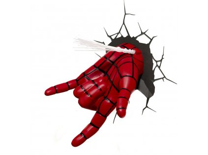 LAMPA DEKORATIVNÍ NA ZEĎ|MARVEL  3D|SPIDERMAN|HAND|3 x AA