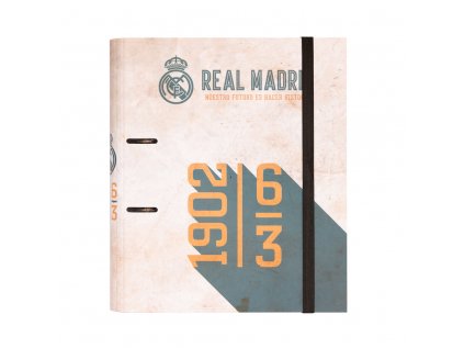 KROUŽKOVÝ POŘADAČ|REAL MADRID FC  PREMIUM|VINTAGE|28 x 32 x 4 cm