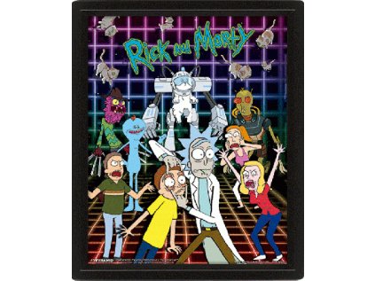OBRÁZEK 3D|26 x 20 cm  RICK AND MORTY|CHARACTERS GRID