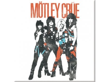 MAGNET KOVOVÝ 7,6 x 7,6 cm  MÖTLEY CRÜE|VINTAGE WORLD TOUR