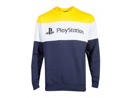 SVETR PÁNSKÝ|PLAYSTATION  COLOUR BLOCK|ČERNÝ|VELIKOST (2XL)