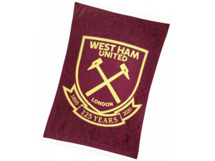 DEKA FLEECE|WEST HAM UNITED FC  LOGO|100 x 150 cm