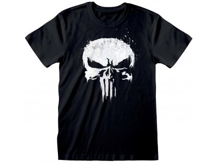 TRIČKO PÁNSKÉ|PUNISHER  LOGO|ČERNÉ