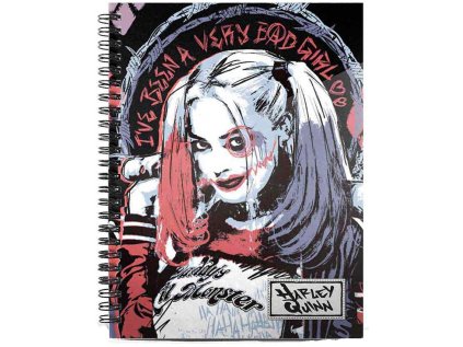 BLOK|ZÁPISNÍK A5|KROUŽKOVÁ VAZBA  DC COMICS|HARLEY QUINN CRAZY