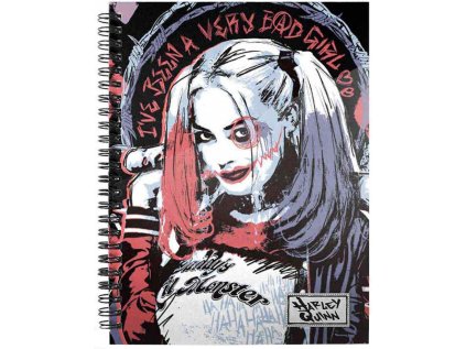 BLOK|ZÁPISNÍK A4|KROUŽKOVÁ VAZBA  DC COMICS|HARLEY QUINN CRAZY