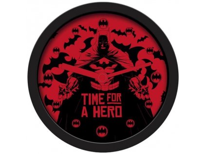 HODINY STOLNÍ|BATMAN  TIME FOR A HERO|PRŮMĚR 12 cm