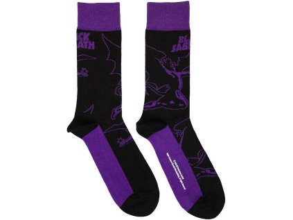 PONOŽKY PÁNSKÉ|BLACK SABBATH  LOGO & DEMON|40-45 EU