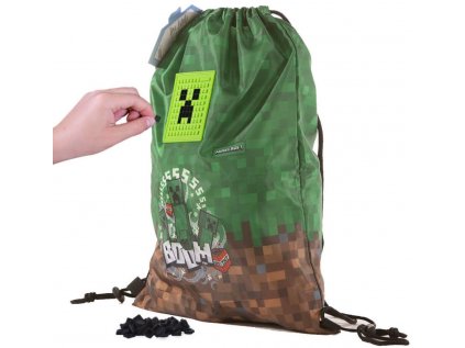 PYTLÍK GYM BAG|MINECRAFT  CREEPER BOOM|32 x 41 x 1 cm