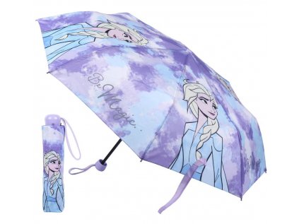 DEŠTNÍK SKLÁDACÍ|DĚTSKÝ|DISNEY  FROZEN II|ELSA|PRŮMĚR 71 cm