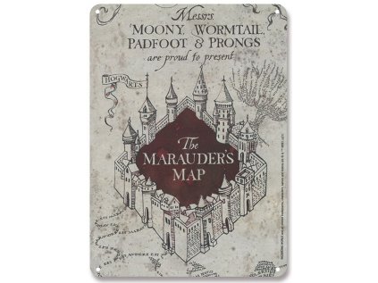 CEDULE NA ZEĎ A5|HARRY POTTER  MARAUDERS MAP HOGWARTS|15 x 21 cm