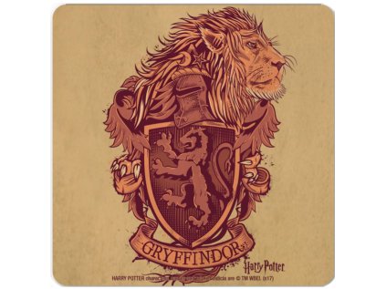 TÁCEK POD SKLENICE|JEDNOTLIVĚ  HARRY POTTER|GRYFFINDOR LOGO