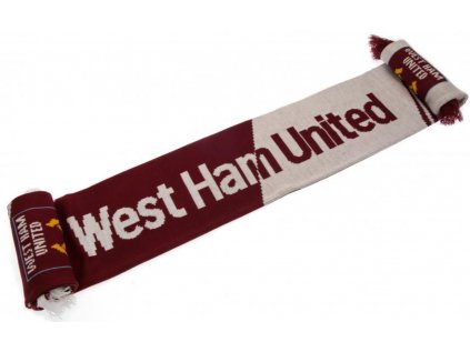 ŠÁLA PLETENÁ|WEST HAM UNITED FC  VZOR VT|132 x 19 cm