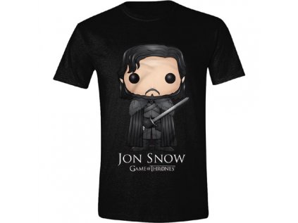 TRIČKO PÁNSKÉ/GAME OF THRONES  POP ART JON SNOW/ČERNÉ