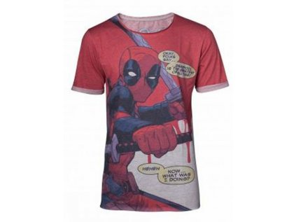 TRIČKO PÁNSKÉ/MARVEL/DEADPOOL  ALL OVER/SUBLIMATION