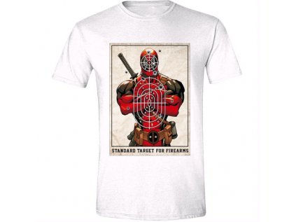 TRIČKO PÁNSKÉ/MARVEL/DEADPOOL  TARGET MAN/BÍLÉ