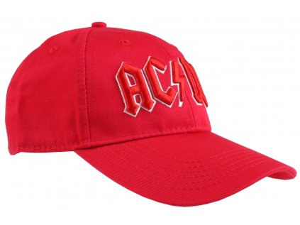 ČEPICE BASEBALLOVÁ|KŠILTOVKA  AC/DC|RED LOGO|BÍLÁ