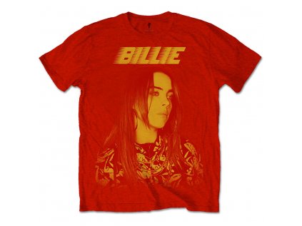 TRIČKO UNISEX|BILLIE EILISH  RACER LOGO JUMBO|ČERVENÉ