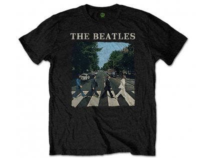 TRIČKO PÁNSKÉ|THE BEATLES  ABBEY ROAD & LOGO|ČERNÉ