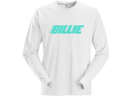 TRIČKO UNISEX S DLOUHÝM RUKÁVEM  BILLIE EILISH|RACER LOGO|BÍLÉ