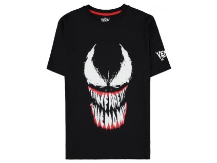 TRIČKO PÁNSKÉ|MARVEL|VENOM  VENOM FACE|ČERNÉ|VELIKOST (M)