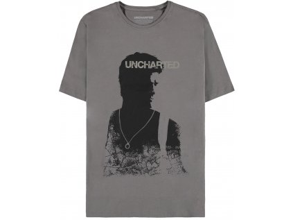 TRIČKO PÁNSKÉ|UNCHARTED  NATHAN DRAKE|ŠEDÉ