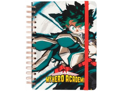 BLOK|ZÁPISNÍK A5|KROUŽKOVÁ VAZBA  MY HERO ACADEMIA|IZUKU MIDORIJA