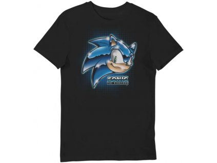 TRIČKO PÁNSKÉ|SONIC THE HEDGEHOG  CHROME|ČERNÉ