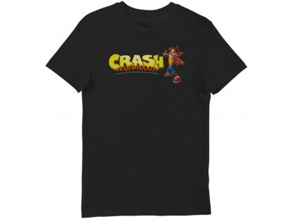 TRIČKO PÁNSKÉ|CRASH BANDICOOT  LOGO|ČERNÉ