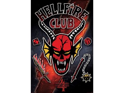 PLAKÁT 61 x 91,5 cm|STRANGER THINGS  HELLFIRE CLUB EMBLEM