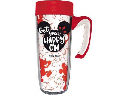 HRNEK CESTOVNÍ S VÍČKEM|DISNEY  533 ml|MICKEY MOUSE|GET YOUR HAPPY