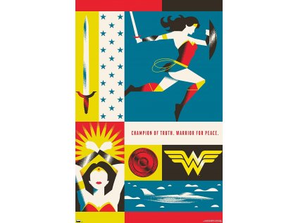 PLAKÁT 61 x 91,5 cm|DC COMICS  WONDER WOMAN|CHAMPION OF TRUTH