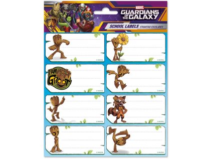 NÁLEPKY SET 2 LISTY|MARVEL  GUARDIAND OF THE GALAXY|GROOT