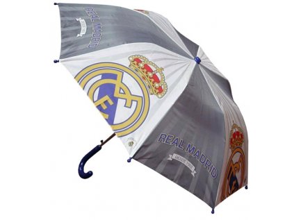 DEŠTNÍK SKLÁDACÍ|REAL MADRID FC  17"|43 cm|ŠEDO-BÍLÝ|ZNAKY