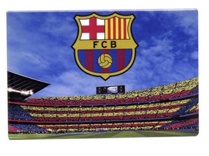 MAGNET KOVOVÝ|BARCELONA FC  5,5 x 8 cm|ZNAK|STADION