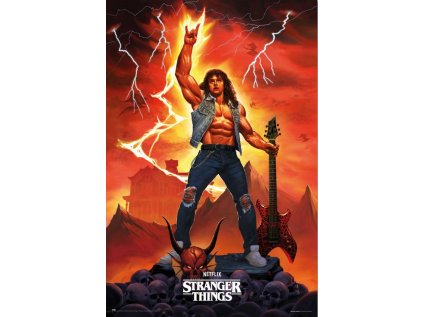 PLAKÁT 61 x 91,5 cm|STRANGER THINGS  EDDIE|HELLFIRE CLUB ROCK GODEDDIE