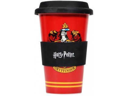 HRNEK CESTOVNÍ KERAMICKÝ S VÍČKEM  250 ml|HARRY POTTER|GRYFFINDOR