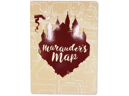 BLOK|ZÁPISNÍK A5|HARRY POTTER  MARAUDER'S MAP|15 x 21 cm