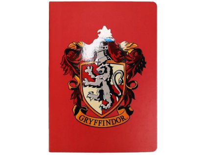 BLOK|ZÁPISNÍK A5|HARRY POTTER  HOUSE GRYFFINDOR|15 x 21 cm