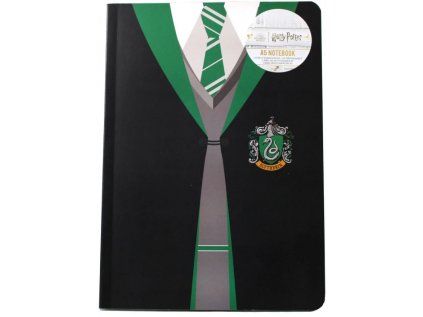 BLOK|ZÁPISNÍK A5|HARRY POTTER  UNIFORM SLYTHERIN|15 x 21 cm